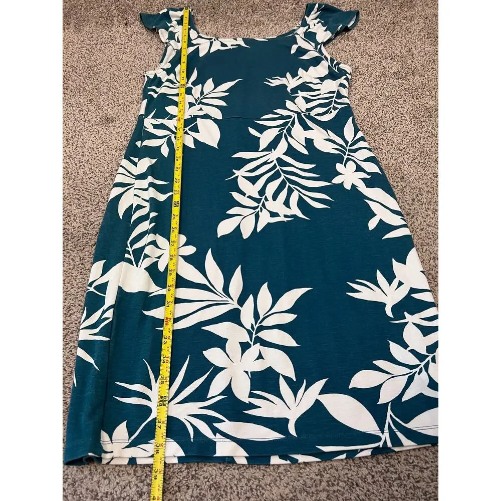 Old Navy Womens L Tropical Resortwear Vacation Euro Summer Ruffle Sheath Dress - Picture 10 of 10
